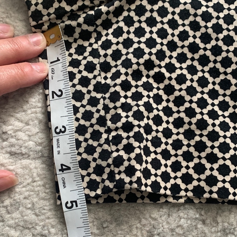 J. Crew High Waist Geometric Black and White Shorts - Picture 8 of 11